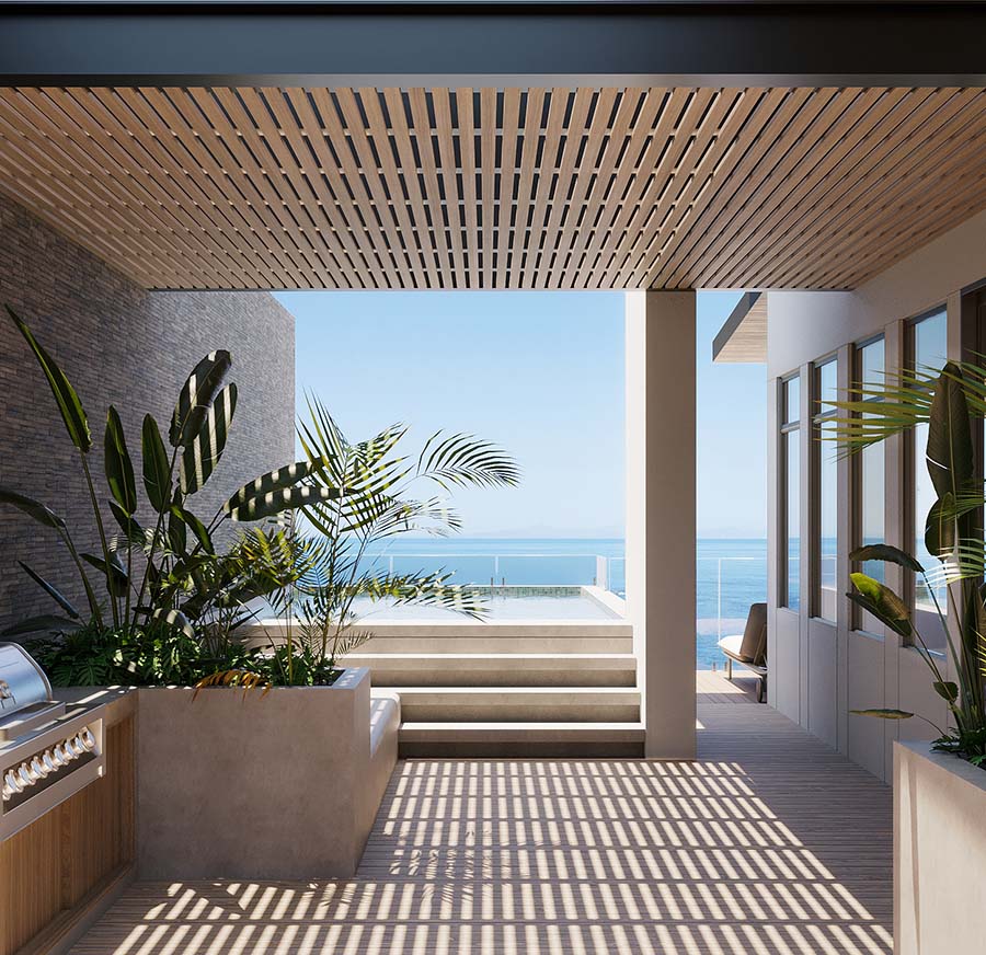 Investment – Vista Azul Costa Rica – Condominium Rendering – Balcony:Patio Investment - Vista Azul Costa Rica - Condominium Rendering - Balcony:Patio