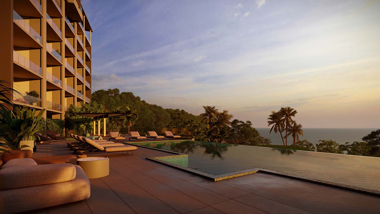 Vista Azul, Costa Rica. Ocean View Condominiums. Rendering Gallery Sunset at Vista Azul, Costa Rica